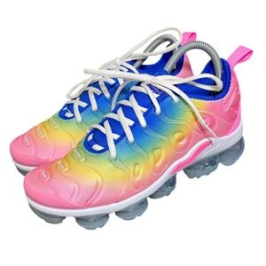 Nike Air‎ VaporMax Plus Low Sneaker Cotton Candy Rainbow Women's Size 8
